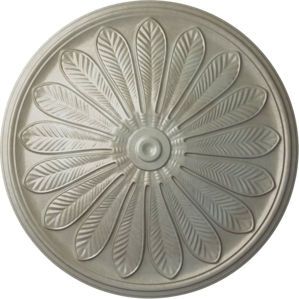 Ekena Millwork Brontes Ceiling Medallion (Fits Canopies up to 3 5/8"), Hand-Painted Flash Gold, 25 1/2"OD x 5 1/2"P CM25BRFLS - main